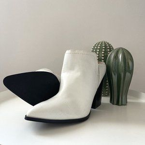 White Aldo Mule Boots